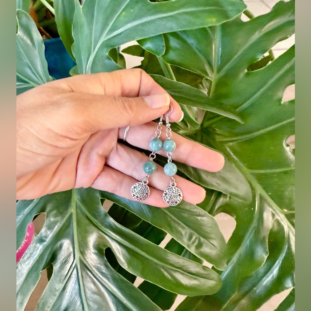 Amazonite Earrings || Handmade - Picture 2 of 3